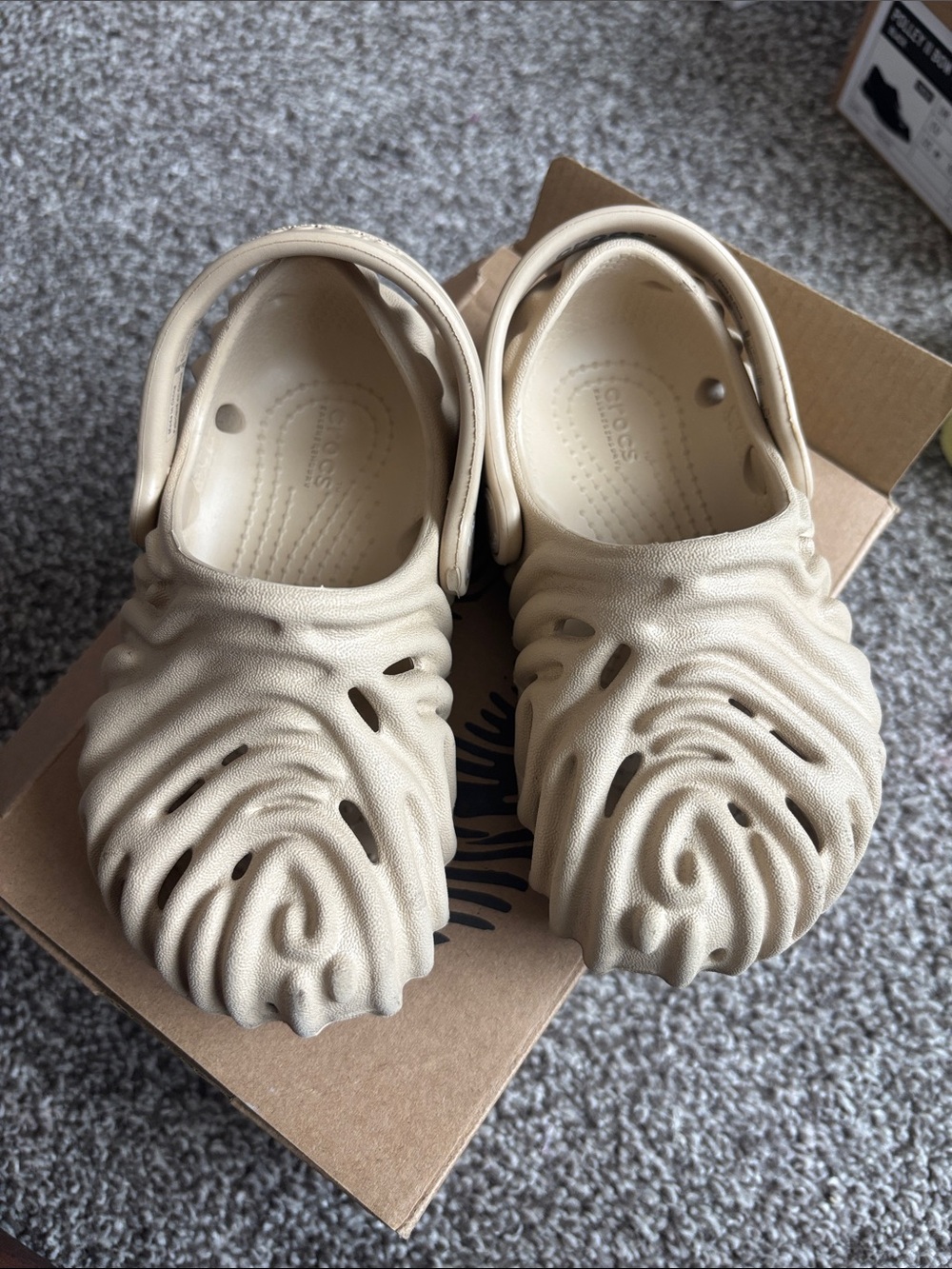 CROCS X Salehe Bembury collab Kids Sculpted Foam Clog in Beige